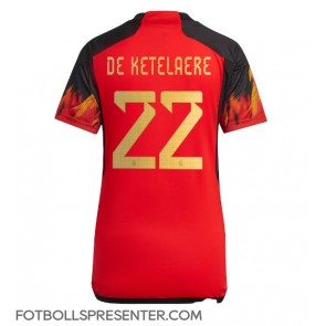 Belgien Charles De Ketelaere #22 Hemma Matchtröja Dam VM 2022 Kortärmad